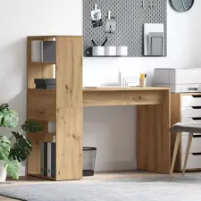  Asztal polcokkal Artisan tölgy 113 x 54 x 120 cm Faanyag íróasztal