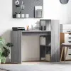  Asztal polcokkal Szürke Sonoma 108 x 55 x 103.5 cm Faanyag