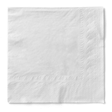 Asztali szalvéták 2 rétegű, Tissue - Fehér / 24 x 24 cm / 200 db papírárú, csomagoló és tárolóeszköz