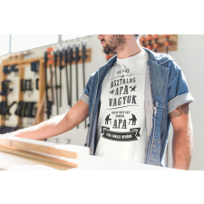  Asztalos apa vagyok fehér póló egyedi ajándék