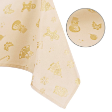  Asztalterítő CHRISTMAS STORY szín sárga nyomott motívum ünnepi 140x300 ameliahome lakástextília