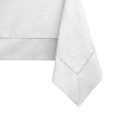  Asztalterítő Gaia fehér dombornyomott növényi 140x160 AmeliaHome lakástextília