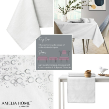 Asztalterítő Vesta fehér dombornyomott modern 60x60 AmeliaHome lakástextília