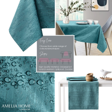 Asztalterítő Vesta tengerzöld dombornyomott modern 80x80 AmeliaHome lakástextília