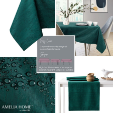  Asztalterítő Vesta üvegzöld dombornyomott modern 80x80 AmeliaHome lakástextília