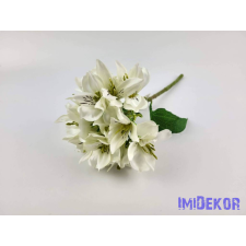  Asztromélia selyem ág 38 cm - Törtfehér dekoráció