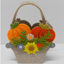  AT220127 ŐSZI KOSÁR FILC 16CM dekorációs kellék