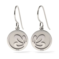 Atcom Jewelry Ezüst fülbevaló minta Gravírozott lótuszvirág fülbevaló
