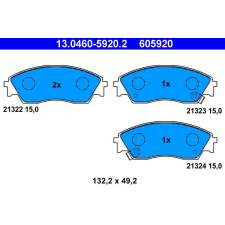 ATE fékbetétkészlet, tárcsafék ATE 13.0460-5920.2 autóalkatrész