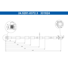 ATE fékcső ATE 24.5281-0372.3 autóalkatrész