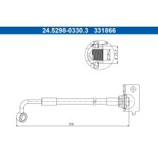 ATE fékcső ATE 24.5298-0330.3 autóalkatrész