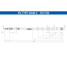 ATE fékcső ATE 83.7767-0446.3 autóalkatrész