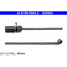 ATE figyelmezető kontaktus, fékbetétkopás ATE 24.8190-0984.2 autóalkatrész