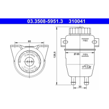ATE kiegyenlítőtartály, fékfolyadék ATE 03.3508-5951.3 autóalkatrész