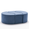 Atelier del Sofa Alya Puf Blue zsámoly, kék