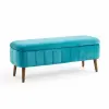  Atelier Del Sofa Pouffe Turquoise Oslo Babyface - Turquoise