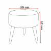  Atelier Del Sofa Puff Krém Az-Ovl-01-Byz - Krém