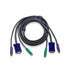 ATEN 2L-1001P/C 1,8m PS/2 VGA Standard KVM Cable (2L-1001P/C) hub és switch