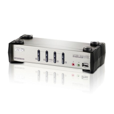 ATEN 4-Port PS/2-USB VGA/Audio KVMP Switch with OSD hub és switch