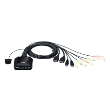 ATEN CS22H 2-Port USB 4K HDMI Cable KVM Switch with Remote Port Selector hub és switch