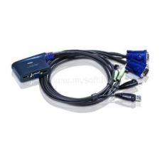 ATEN CS62US 2port USB VGA Audio KVM switch kábel és adapter
