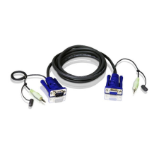 ATEN KVM Kábel VGA Audio 1.8m kábel és adapter