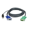 ATEN usb kvm cable with 3 in 1 sphd 1,8m black 2l-5202u
