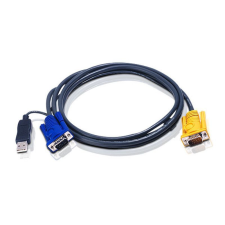 ATEN USB KVM Cable with 3 in 1 SPHD and built-in PS/2 to USB converter 1, 8m kábel és adapter