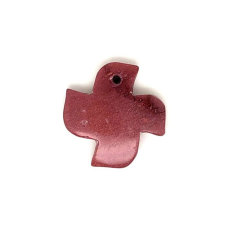  Átfúrt medál Jáspis mookait kereszt 30x30mm medál