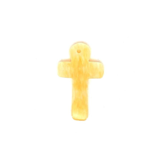 Átfúrt medál Kalcit nar Kopt kereszt szögl 3x4cm medál