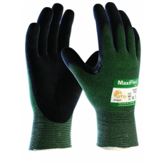 ATG Kesztyű ATG (34-8743) Maxiflex Cut vágásálló precíziós tenyérmártott green/black 08