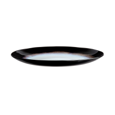 Atlantis lapos tányér, fekete ? 28cm tányér és evőeszköz