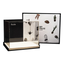 Átlátszó akril védőburkolat miniatűr házmodellekhez puzzle, kirakós
