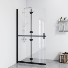 átlátszó ESG üveg összecsukható zuhanyfal 80 x 190 cm kád, zuhanykabin