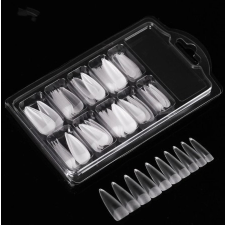  Átlátszó műköröm tip készlet - stiletto tip