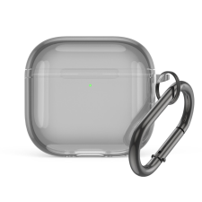 Átlátszó szürke tok Airpods 4-hez fülhallgató, fejhallgató tok
