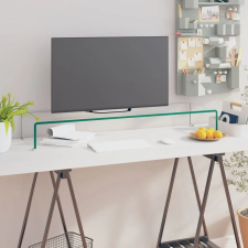  Átlátszó üveg TV/monitor állvány 100x30x13 cm bútor