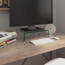  Átlátszó üveg TV/monitor állvány 40x25x11 cm tv állvány és fali konzol