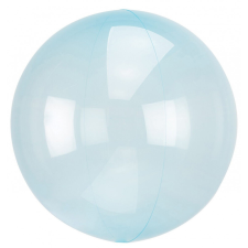 Áttetsző Crystal Gömb Blue Fólia lufi 45 cm party kellék