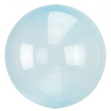 Áttetsző Crystal Gömb Blue Fólia lufi 45 cm party kellék