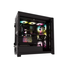ATX CORSAIR iCUE 5000X RGB Tempered Glass Mid-Tower ATX PC Smart Case Black számítógép ház