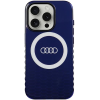 Audi AU-IMLMIP15P-Q5/D2-BE IML Big Logo MagSafe-kompatibilis keménytok iPhone 15 Pro - tengerészkék