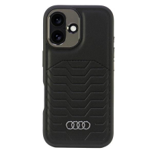 Audi AU-TPUPCMIP16-GT/D3-BK Synthetic Leather MagSafe keménytok iPhone 16 - fekete tok és táska