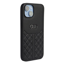 Audi Genuine Leather iPhone 13 / 14 / 15 tok, fekete tok és táska