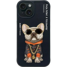 Audi Nimmy Glasses Cool Dog Tok iPhone 15 - Fekete (N-YJ-IP15-01) tok és táska