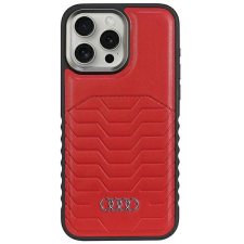 Audi Synthetic Leather Case MagSafe kompatibilis tok iPhone 15 Pro - piros tok és táska