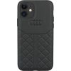 Audi Valódi Bőr iPhone 12/12 Pro 6.1" Fekete Keménytok (AU-TPUPCIP12P-Q8/D1-BK)
