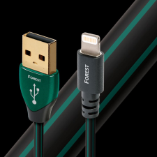 Audioquest Forest USB 2.0-A apa - Lightning apa Összekötő kábel 0.75m - Fekete/Zöld (LTNUSBFOR0.75) kábel és adapter