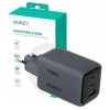 Aukey Comet Mix 3 USB-A / 2 x USB-C Hálózati Gyorstöltő Adapter 100W - Fekete (PA-C5)