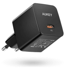 Aukey PA-Y20S Hálózati USB-C töltő - Fekete (20W) mobiltelefon kellék